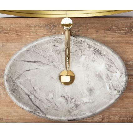 REA-U1020 - Umývadlo na dosku LINDA 34x48,5 cm keramika/imitácia kameňa