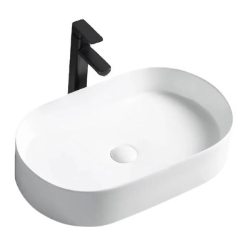 REA-U1055 - Umývadlo na dosku NADIA 38,5x61 cm keramika/lesklá biela