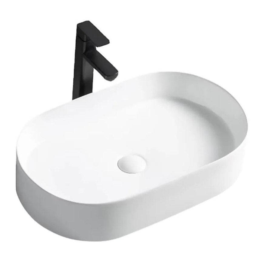 REA-U1055 - Umývadlo na dosku NADIA 38,5x61 cm keramika/lesklá biela