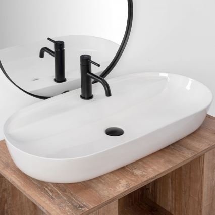 REA-U2541 - Umývadlo na dosku AURA 41x81 cm keramika/lesklá biela
