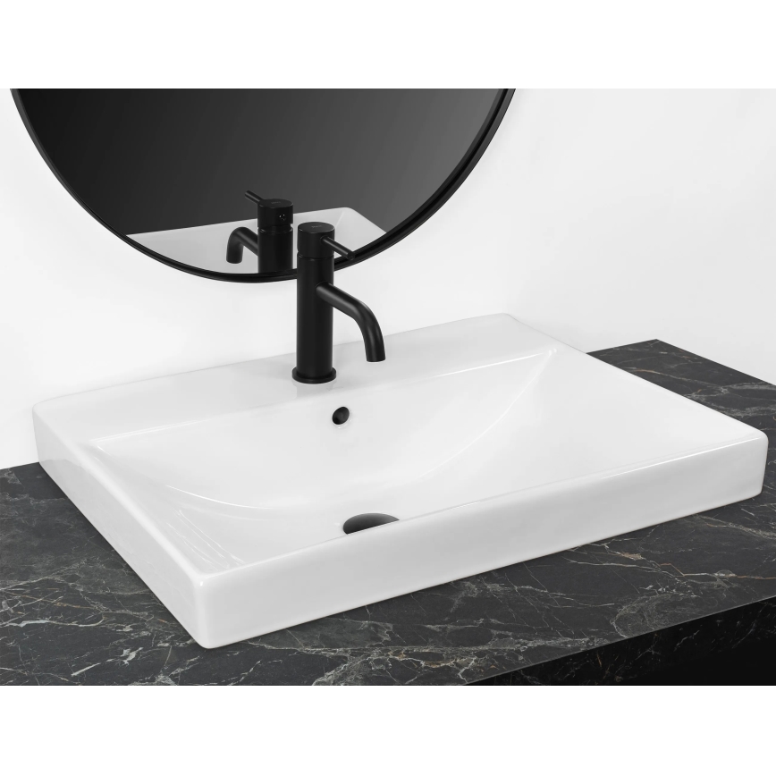 REA-U3326 - Zapustené umývadlo MANDY 46x60 cm keramika/lesklá biela