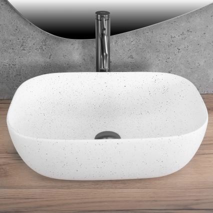 REA-U4001 - Umývadlo na dosku BELINDA 33,5x46,5 cm keramika/matná biela