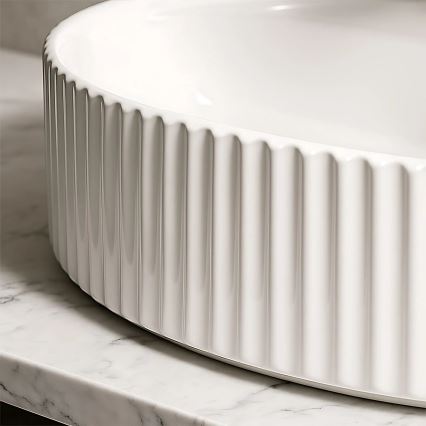 REA-U4003 - Umývadlo na dosku MARCELA 35,5x50 cm keramika/lesklá biela