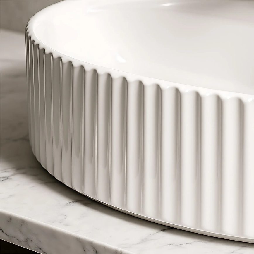 REA-U4003 - Umývadlo na dosku MARCELA 35,5x50 cm keramika/lesklá biela