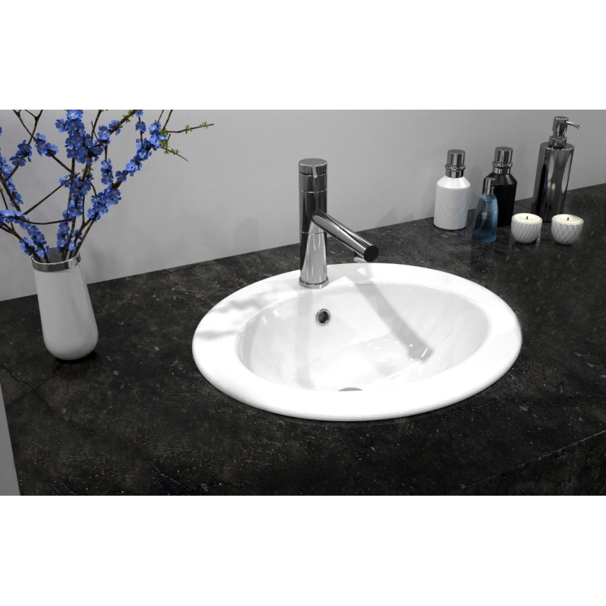 REA-U4122 - Zapustené umývadlo DALIA 46x51,5 cm keramika/lesklá biela