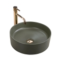 REA-U4567 - Umývadlo na dosku SAMI, priemer 37 cm, keramika/matná zelená