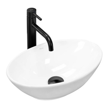 REA-U5804 - Umývadlo na dosku PAMELA MINI 26,5x40 cm keramika/lesklá biela