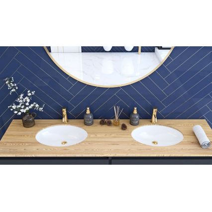 REA-U6330 - Zapustené umývadlo NEL 39x47,5 cm keramika/lesklá biela