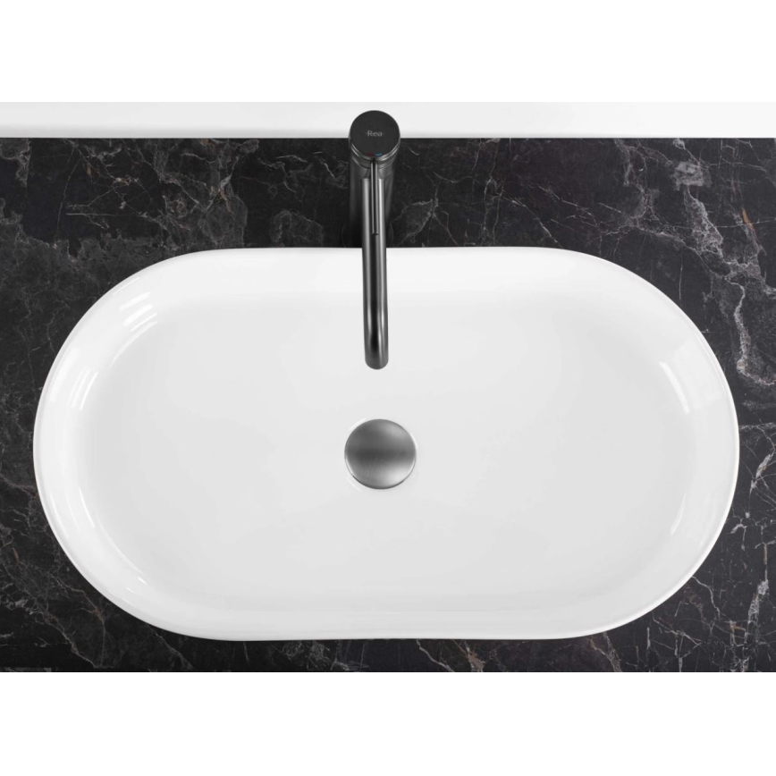 REA-U6526 - Umyvadlo na dosku VANDA 34x60 cm keramika/lesklá biela