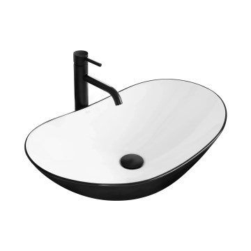 REA-U6600 - Umývadlo na dosku ROYAL 36x62,5 cm keramika/biela/čierna