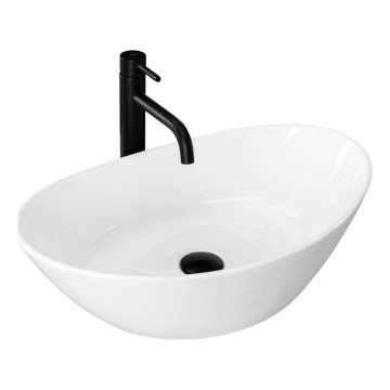 REA-U6801 - Umývadlo na dosku KATE 33,5x55,5 cm keramika/lesklá biela