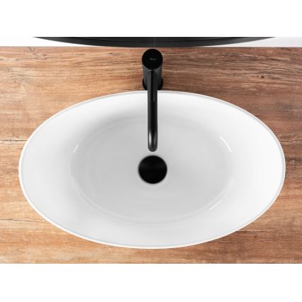 REA-U6801 - Umývadlo na dosku KATE 33,5x55,5 cm keramika/lesklá biela