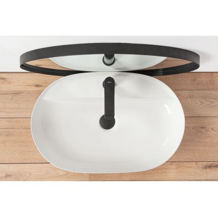 REA-U7900 - Umývadlo na dosku AURA 40,5x60,5 cm keramika/lesklá biela