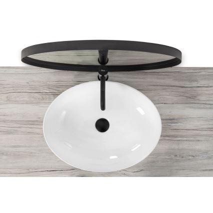 REA-U8198 - Umývadlo na dosku CAROLA SLIM 39x51,5 cm keramika/lesklá biela