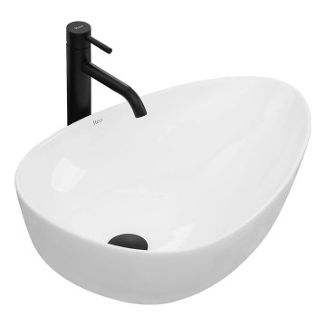 REA-U8536 - Umývadlo na dosku GRETA 39x56 cm keramika/lesklá biela