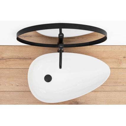 REA-U8537 - Umývadlo na dosku GRETA 40x65,5 cm keramika/lesklá biela