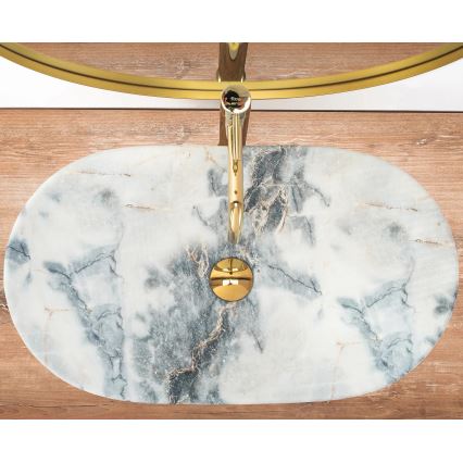 REA-U8742 - Umývadlo na dosku ROYAL 36x60,5 cm keramika/biela/imitácia kameňa