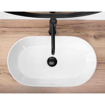 REA-U9108 - Umývadlo na dosku LAYLA 30x53 cm keramika/lesklá biela