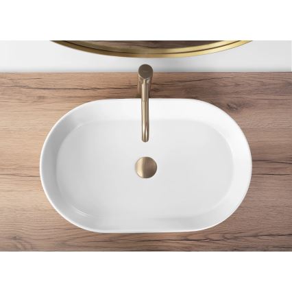 REA-U9657 - Umývadlo na dosku NADIA 38,5x61 cm keramika/matná biela