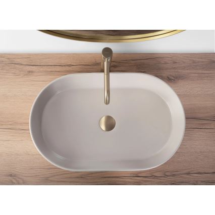 REA-U9661 - Umývadlo na dosku NADIA 38,5x61 cm keramika/béžová