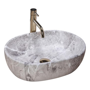 REA-U9888  - Umývadlo na dosku LARA 35x48,5 cm keramika/imitácia kameňa