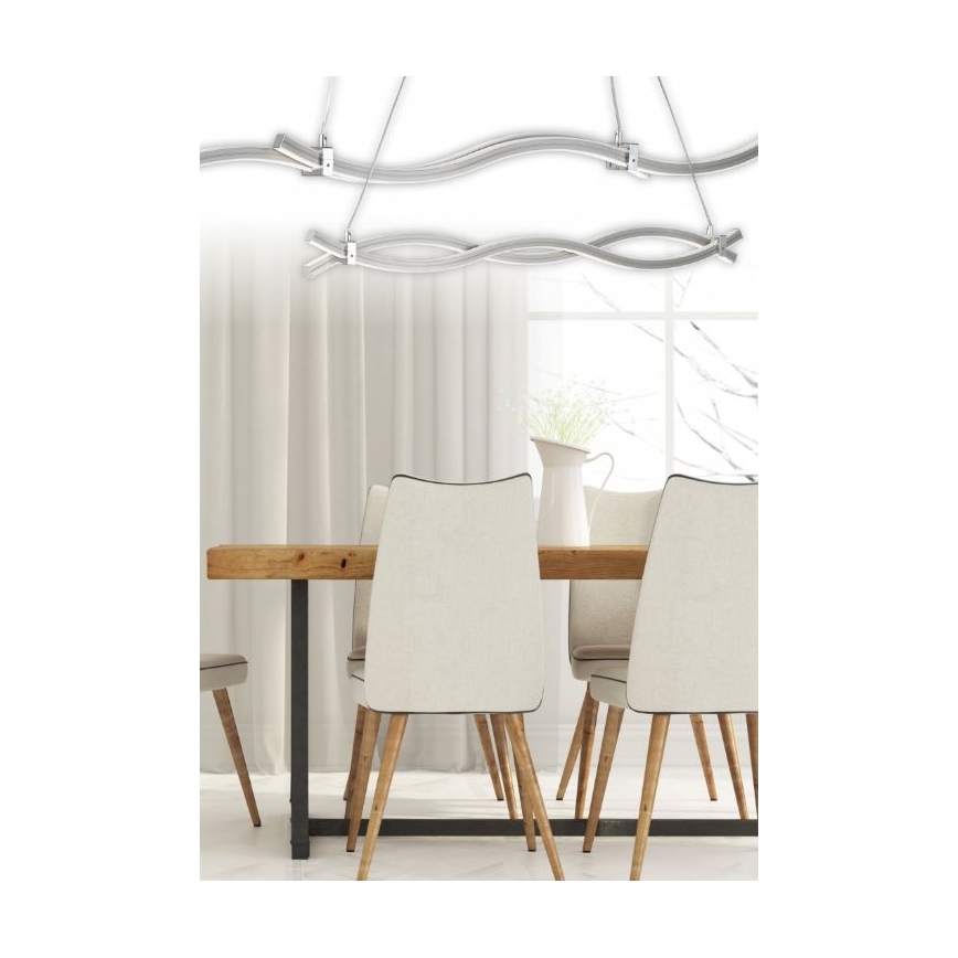 Reality - LED Luster na lanku WAVE LED/16W/230V + LED/9W