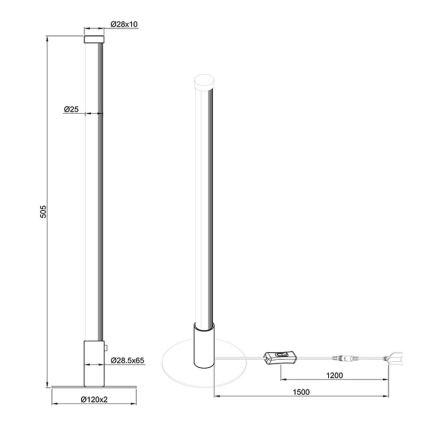 Reality - LED Stmievateľná stolná lampa SMARAGD LED/6W/230V 3000-6000K Wi-Fi