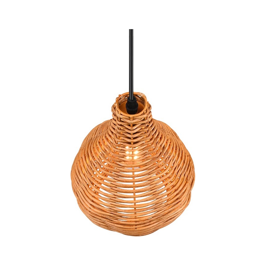 Reality - Luster na lanku SPROUT 1xE14/40W/230V hnedá/ratan