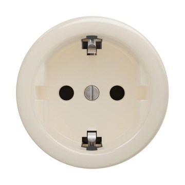 Reblig - Retro domová zásuvka bez rámika SCHUKO 230V/16A béžová
