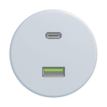 Reblig - Retro USB zásuvka A+C bez rámčeka modrá