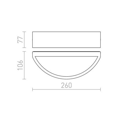 RED  -Design Rendl- R10364 - Vonkajšie nástenné svietidlo LESA 1xE27/26W/230V IP54