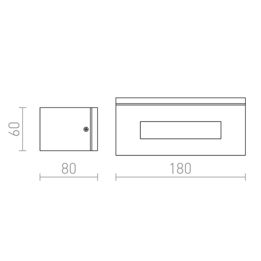 RED - Design Rendl-R10439 - Vonkajšie nástenné svietidlo WOOP 1xR7s/48W/230V IP54