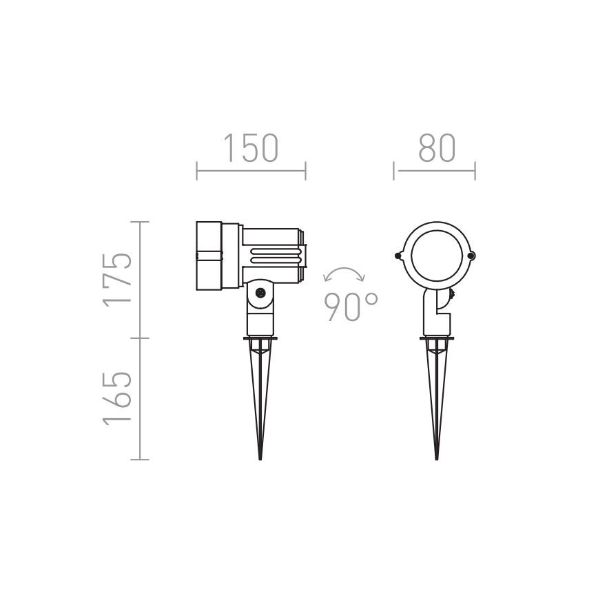 RED - Design Rendl - R10527 - LED Vonkajšie svietidlo GARY LED/10W/230V IP65 šedá