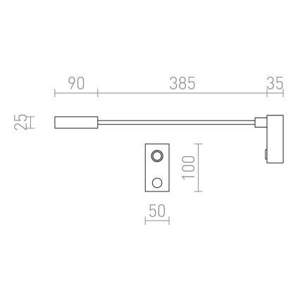 RED - Design Rendl - R10541 - LED Flexibilná lampička AIM LED/3W/230V čierna