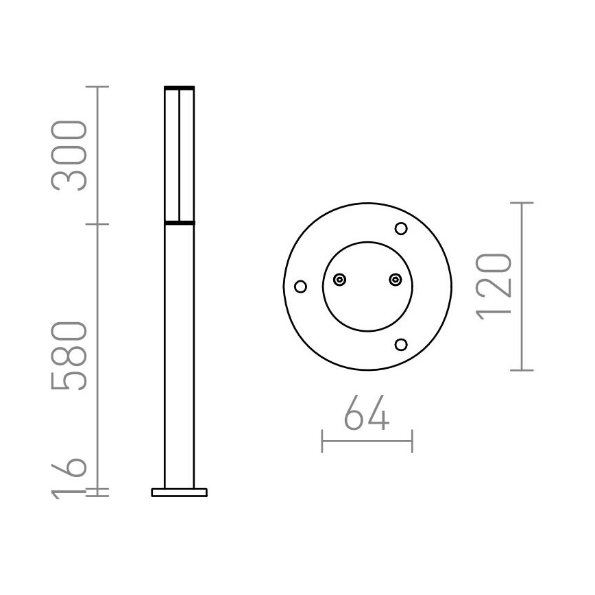 RED - Design Rendl - R10548 - LED Vonkajšia lampa VADIS LED/8W/230V IP54