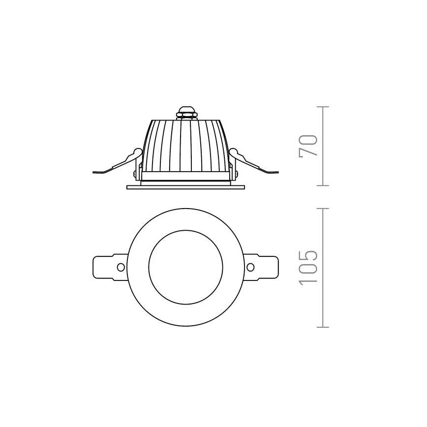 RED - Design Rendl-R10565- LED Kúpeľňové podhľadové svietidlo AMIGA 8W/230V IP65