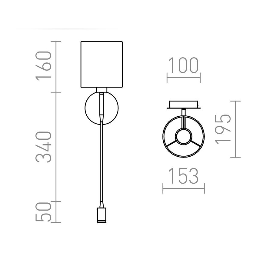 RED - Design Rendl - R10580 - LED Nástenná lampa VERSA 1xE27/42W/230V + LED/3W