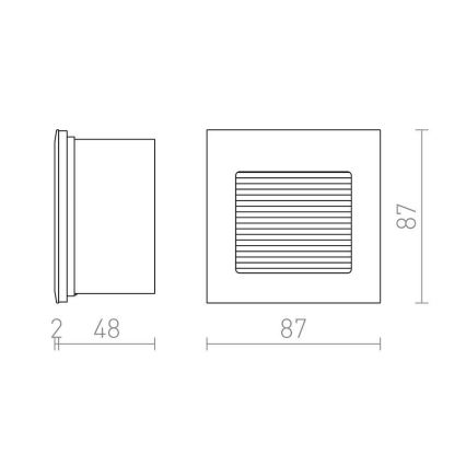 RED - Design Rendl - R10606 - LED Vstavané svietidlo INTRO LED/1W/230V