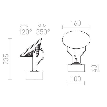 RED - Design Rendl - R11753 - LED Vonkajšie nástenné svietidlo FOX LED/9W/230V IP65