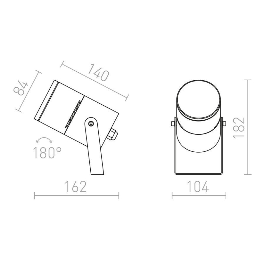 RED - Design Rendl - R11754 - LED Vonkajšie svietidlo ROSS LED/9W/230V IP65