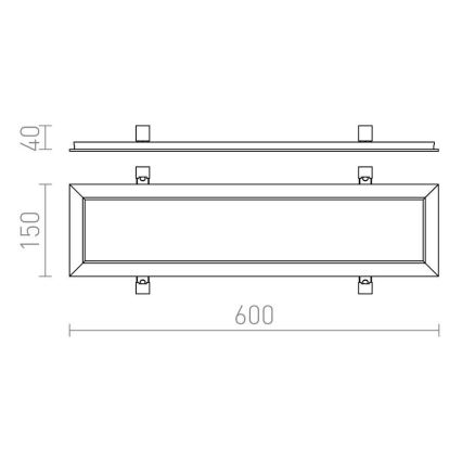 RED - Design Rendl - R12061 - LED Podhľadový panel STRUCTURAL LED/22W/230V