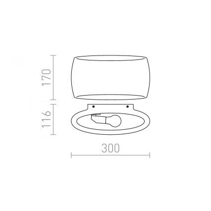 RED - Design Rendl - R12365 - Nástenné svietidlo VERITA 1xE27/33W/230V biela