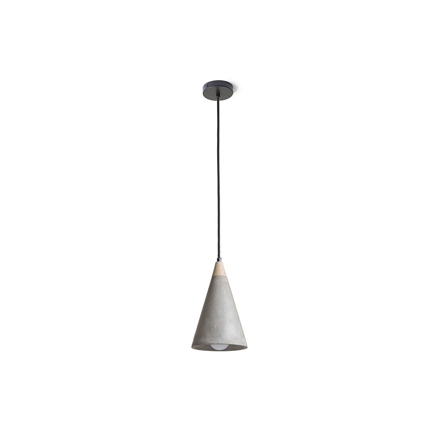 RED - Design Rendl - R12380 - Luster na lanku HEIDI 1xE27/28W/230V betón/drevo