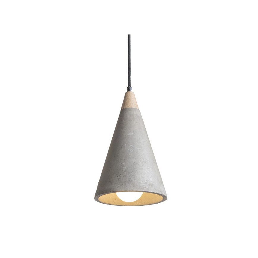 RED - Design Rendl - R12380 - Luster na lanku HEIDI 1xE27/28W/230V betón/drevo