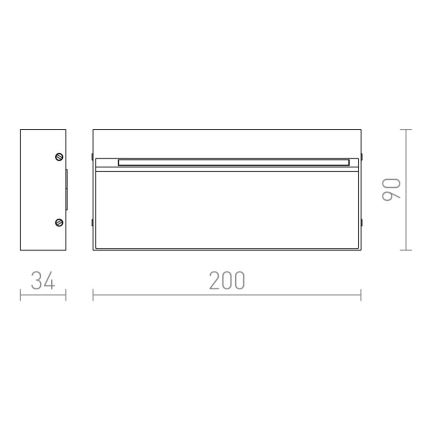 RED- Design Rendl - R12547- LED Vonkajšie nástenné svietidlo AQILA LED/6W/230V IP54