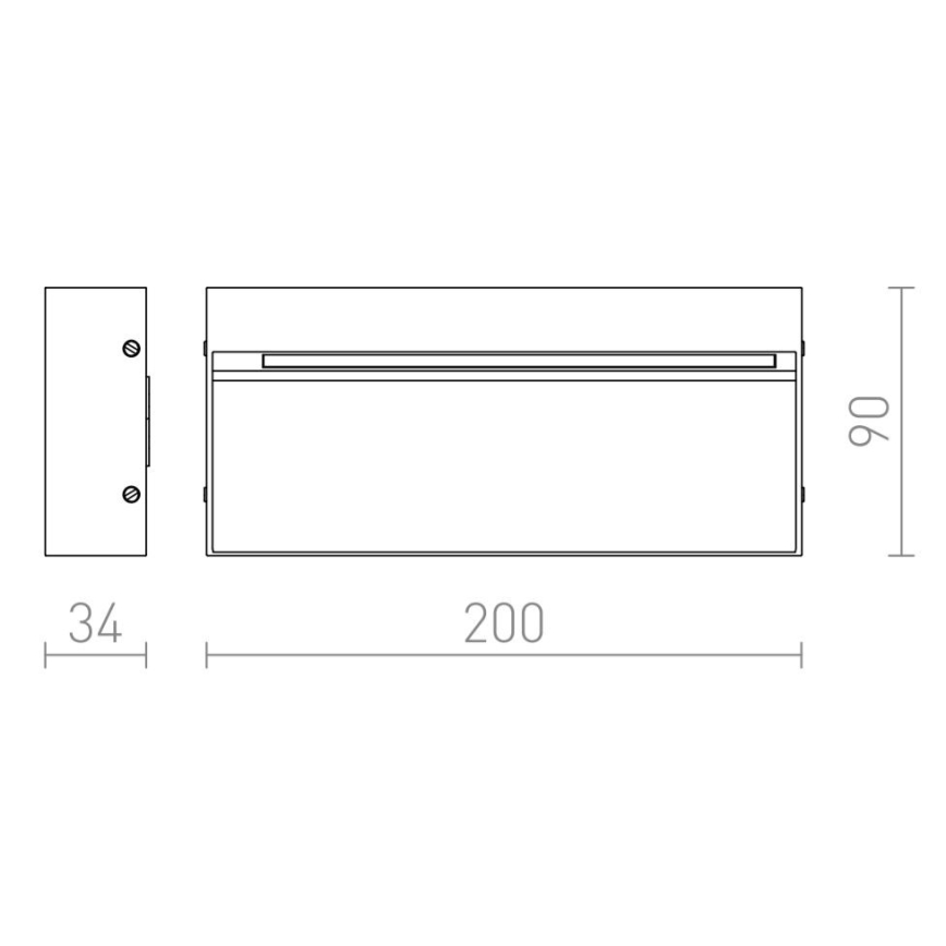RED - Design Rendl-R12547- LED Vonkajšie nástenné svietidlo AQILA LED/6W/230V IP54