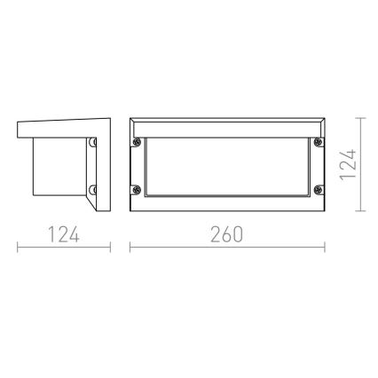 RED - Design Rendl- R12561 - Vonkajšie nástenné svietidlo HIDE 1xE27/18W/230V IP54