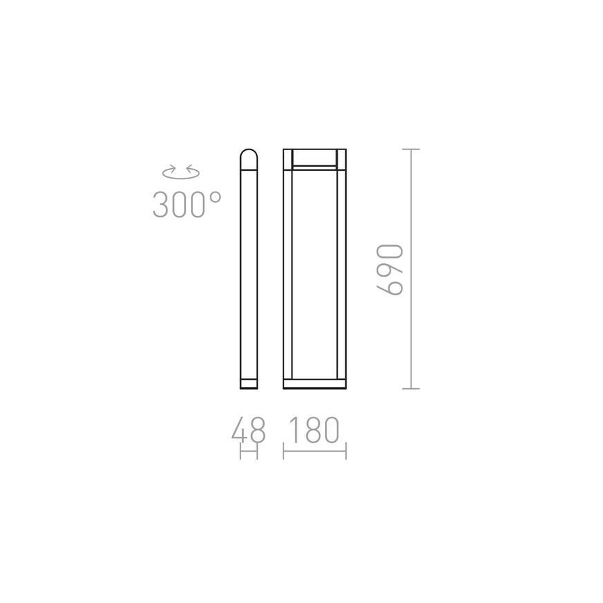 RED - Design Rendl - R12624 - LED Vonkajšia lampa AQUE LED/8W/230V IP54 čierna