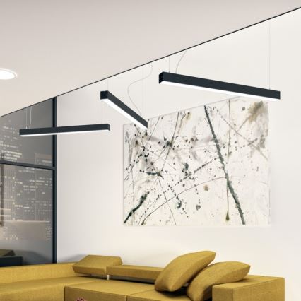 RED - Design Rendl - R12721 - LED Luster na lanku PESANTE LED/40W/230V čierna