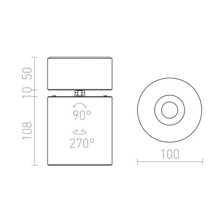 RED - Design Rendl - R12840 - LED Bodové svietidlo CONDU LED/20W/230V čierna